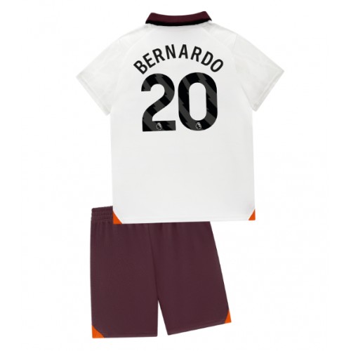 Fotballdrakt Barn Manchester City Bernardo Silva #20 Bortedraktsett 2023-24 Kortermet (+ Korte bukser)
